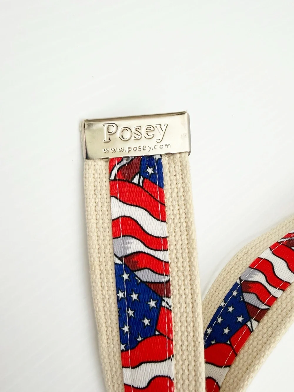 Posey Patriotic Red White & Blue American Flag Print Military Belt 52